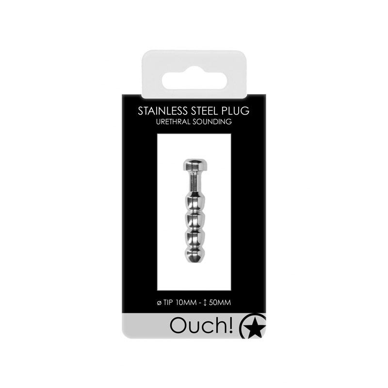 OUCH! Urethral Sounding Metal Plug - 10mm
